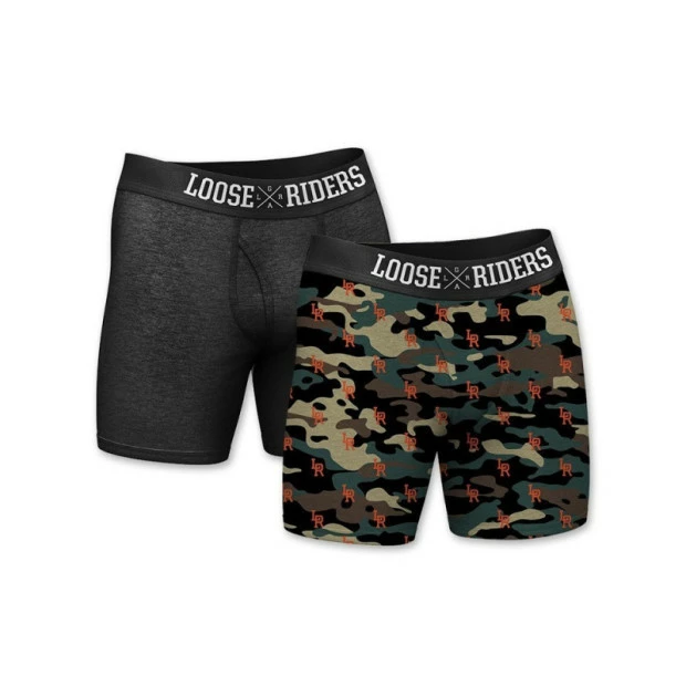 Boxer Loose Riders Noir + Camouflage 3 Boxer Loose Riders Noir + Camouflage