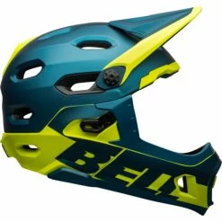 Casque Bell Super DH MIPS Bleu/Jaune Fluo -Vélos Soldes Boutique casque bell super dh mips bleu jaune fluo 2