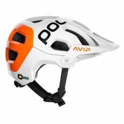 Casque POC Tectal Race SPIN NFC - Blanc Hydrogène-Orange AVIP -Vélos Soldes Boutique casque poc tectal race spin nfc blanc hydrogene orange avip 3