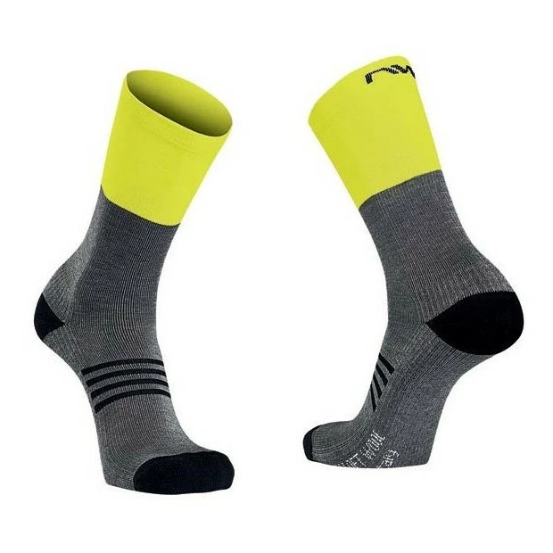 Chaussettes Hiver Northwave Extreme Pro Gris/Jaune 3 Chaussettes Hiver Northwave Extreme Pro Gris/Jaune