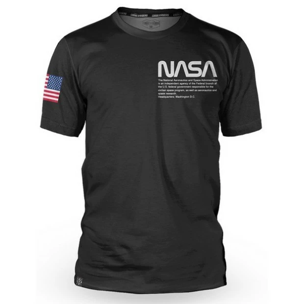 Maillot Manches Courtes Loose Riders Nasa Flight Crew Noir 3 Maillot Manches Courtes Loose Riders Nasa Flight Crew Noir