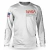 Maillot Manches Longues Loose Riders Nasa Flight Crew Blanc -Vélos Soldes Boutique maillot manches longues loose riders nasa flight crew blanc