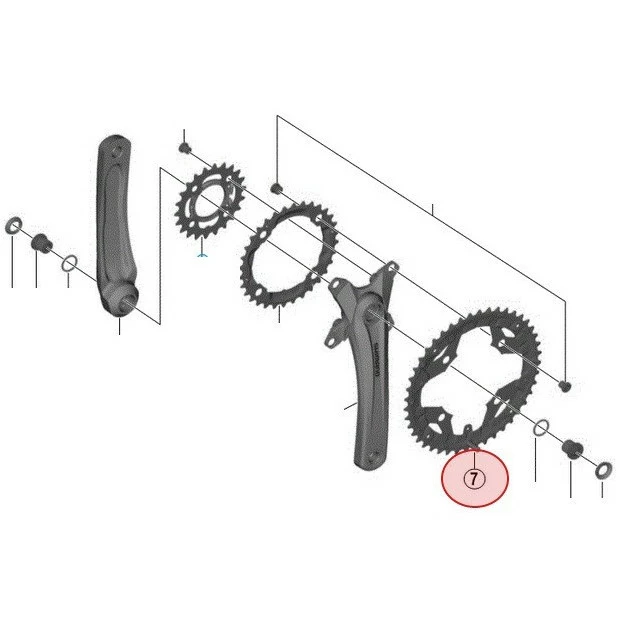 Plateau Extérieur Shimano Alivio FC-T4010 - 44 Dents 3 Plateau Extérieur Shimano Alivio FC-T4010 - 44 Dents