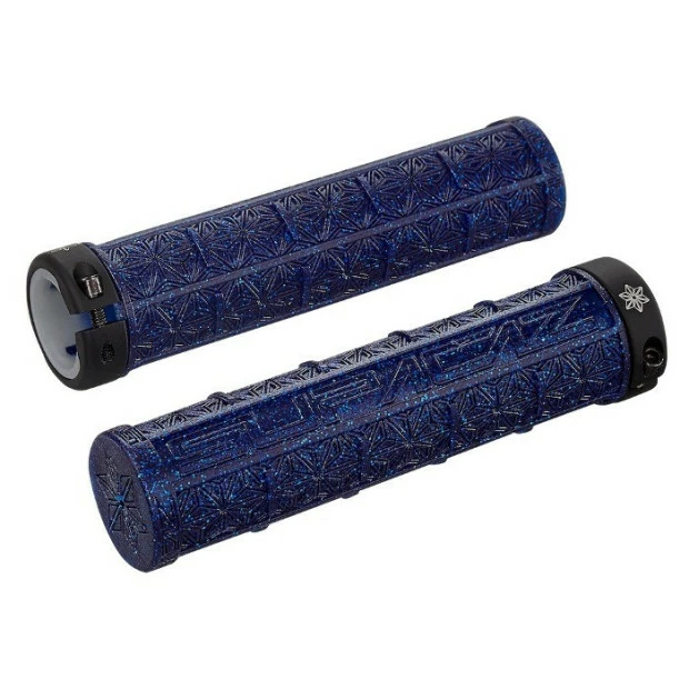 Poignées Supacaz Grizips Bling Lock-on Bleu 3 Poignées Supacaz Grizips Bling Lock-on Bleu